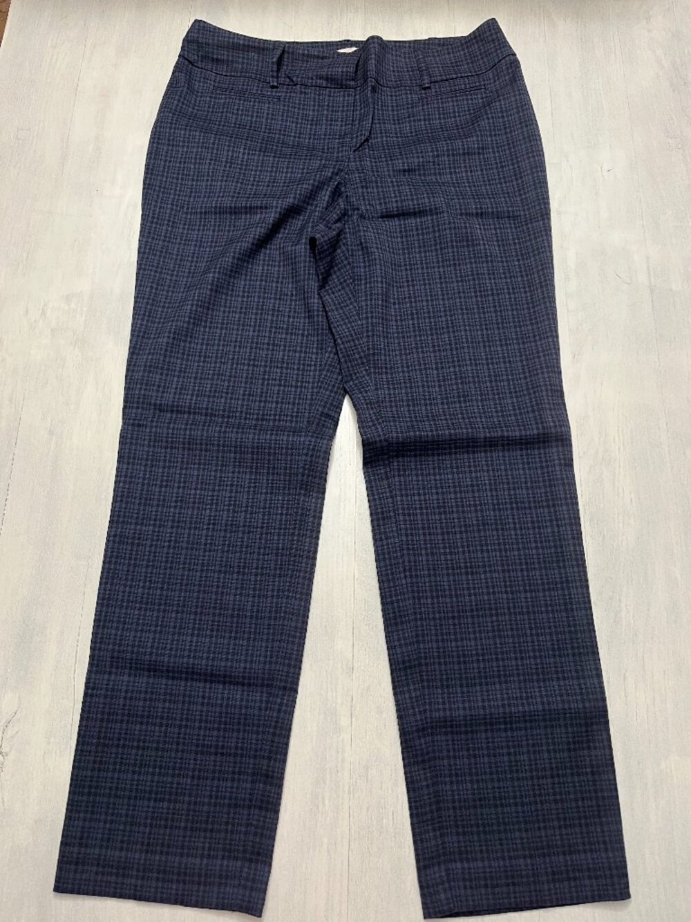 Ann Taylor Loft Plaid Pants in Black/Blue